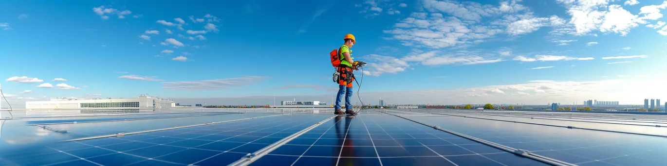 Inspection annuelle des panneaux solaires pour optimiser leur performance et durabilité.