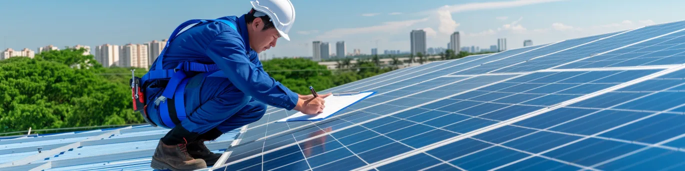 Entretien régulier des panneaux solaires assurant sécurité, efficacité et rentabilité optimale de votre installation.